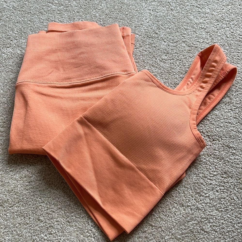 J Crew sports bra and athletic shorts set, like new!!
